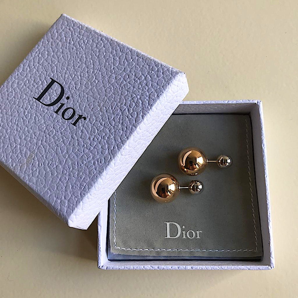 DIOR Tribales Earrings Gold and Silver